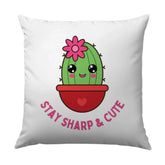 Cute Cactus Pillow, Stay Sharp Pillow, Kawaii Pillow, Plant Pillow, Home Decor Pillow, Decorative Pillow, Bedroom Pillow, Unique Pillow - Tawshia